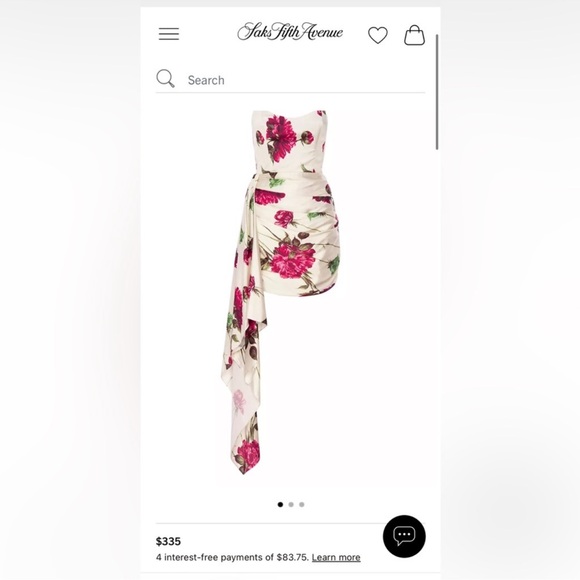 NWOT Never Worn Katie May Chasing Dawn Floral Drape Minidress size Large - Picture 5 of 6